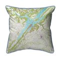 Betsy Drake Betsy Drake ZP611 22 x 22 in. Lake Guntersville; AL Nautical Map Extra Large Zippered Indoor & Outdoor Pillow ZP611